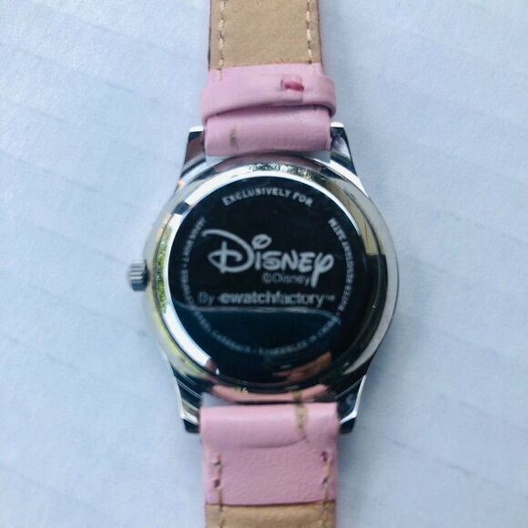 Disney Minnie Mouse Watch Pink Genuine Leather Analog Wrist Watch Japan Movt. - Picture 7 of 12